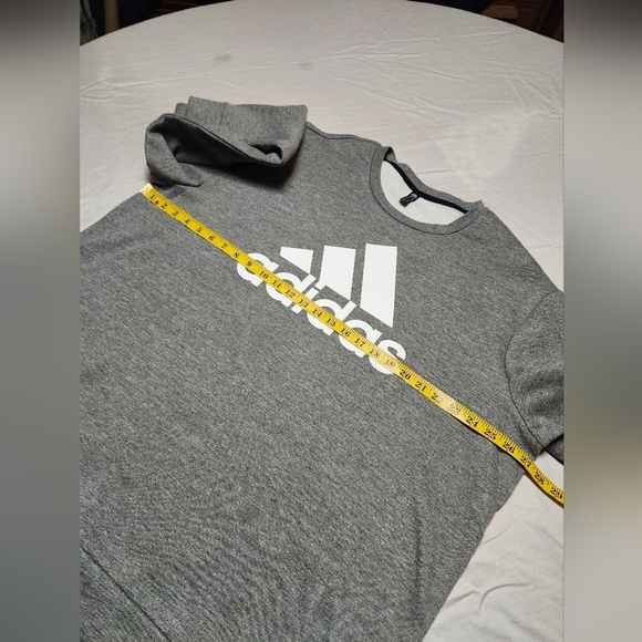 Adidas Golf Long Sleeve Crew Neck Fleece Pullover Sweater In Grey Size 2XL - Picture 7 of 11